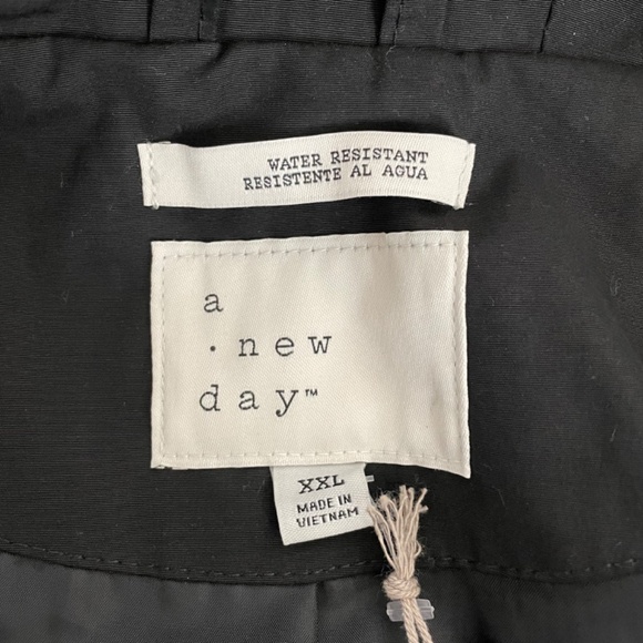 A NEW DAY WOMENS RAIN JACKET BLACK - Picture 3 of 7